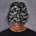 Black And White T-Rex Dinosaur Print Baseball Cap