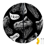 Black And White T-Rex Dinosaur Print Basketball