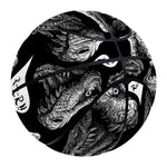 Black And White T-Rex Dinosaur Print Basketball