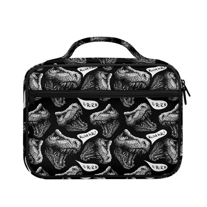 Black And White T-Rex Dinosaur Print Briefcase Bible Bag