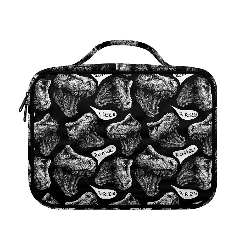 Black And White T-Rex Dinosaur Print Briefcase Bible Bag
