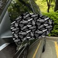 Black And White T-Rex Dinosaur Print Car Side Mirror Covers