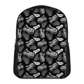 Black And White T-Rex Dinosaur Print Casual Backpack
