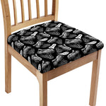 Black And White T-Rex Dinosaur Print Chair Cushion Cover