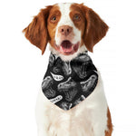 Black And White T-Rex Dinosaur Print Dog Bandana