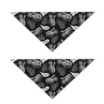 Black And White T-Rex Dinosaur Print Dog Bandana