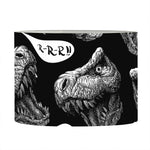 Black And White T-Rex Dinosaur Print Drum Lamp Shade