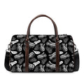 Black And White T-Rex Dinosaur Print Duffel Bag