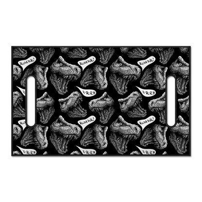 Black And White T-Rex Dinosaur Print Golf Cart Seat Cover