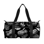 Black And White T-Rex Dinosaur Print Gym Bag