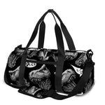 Black And White T-Rex Dinosaur Print Gym Bag