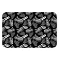 Black And White T-Rex Dinosaur Print Indoor Door Mat