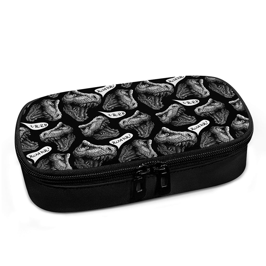 Black And White T-Rex Dinosaur Print Insulin Cooler Travel Case