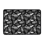 Black And White T-Rex Dinosaur Print Kitchen Mat