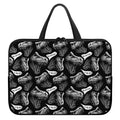 Black And White T-Rex Dinosaur Print Laptop Sleeve With Handle