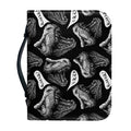 Black And White T-Rex Dinosaur Print Leather Bible Cover