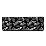 Black And White T-Rex Dinosaur Print Long Kitchen Mat