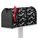 Black And White T-Rex Dinosaur Print Mailbox Cover