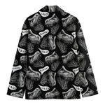 Black And White T-Rex Dinosaur Print Men's Blazer