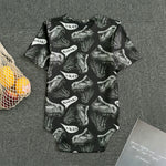 Black And White T-Rex Dinosaur Print Men's Bodysuit