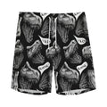 Black And White T-Rex Dinosaur Print Men's Athletic Shorts