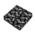 Black And White T-Rex Dinosaur Print Outdoor Seat Cushion Cover
