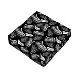 Black And White T-Rex Dinosaur Print Outdoor Seat Cushion Cover