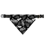 Black And White T-Rex Dinosaur Print Over The Collar Dog Bandana
