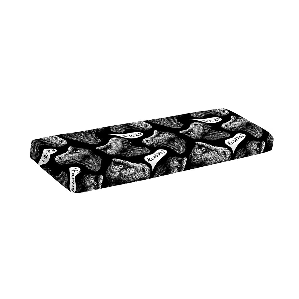 Black And White T-Rex Dinosaur Print Piano Keyboard Cover