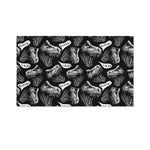 Black And White T-Rex Dinosaur Print Polyester Flag