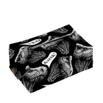 Black And White T-Rex Dinosaur Print Rectangle Tissue Box Cover