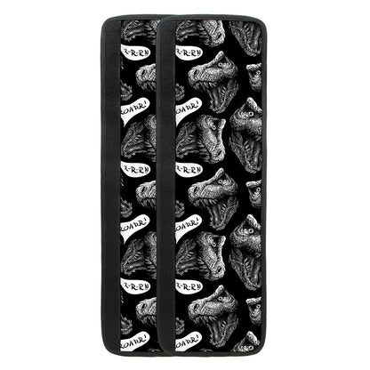 Black And White T-Rex Dinosaur Print Refrigerator Handle Covers