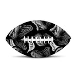 Black And White T-Rex Dinosaur Print Rugby Ball