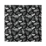Black And White T-Rex Dinosaur Print Silk Bandana