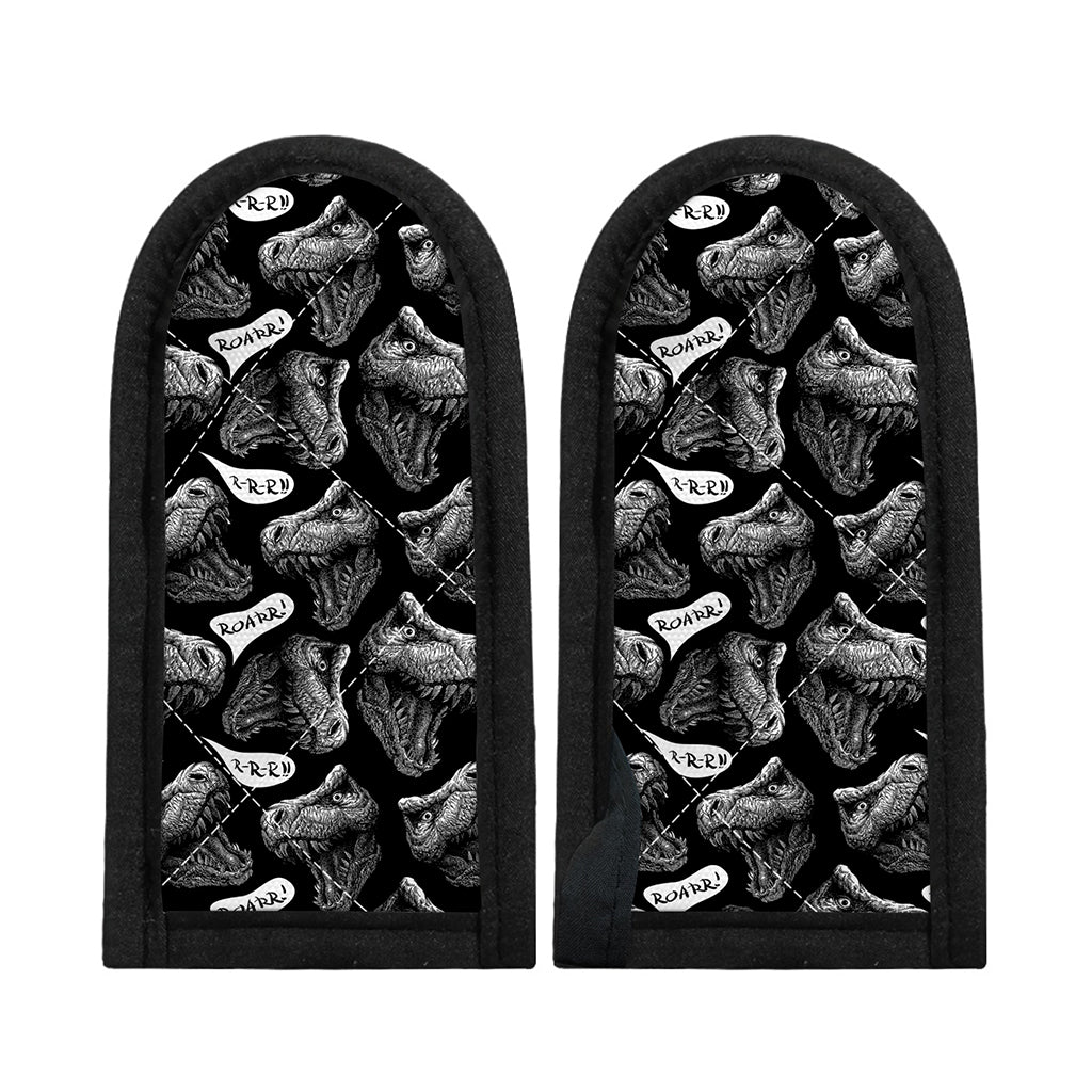 Black And White T-Rex Dinosaur Print Skillet Handle Cover