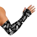 Black And White T-Rex Dinosaur Print Sun Protection Arm Sleeves