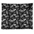 Black And White T-Rex Dinosaur Print Tapestry