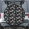Black And White T-Rex Dinosaur Print Tire Cover