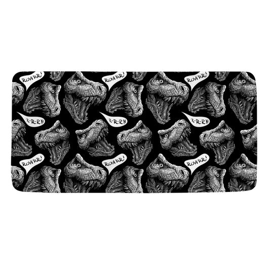 Black And White T-Rex Dinosaur Print Towel