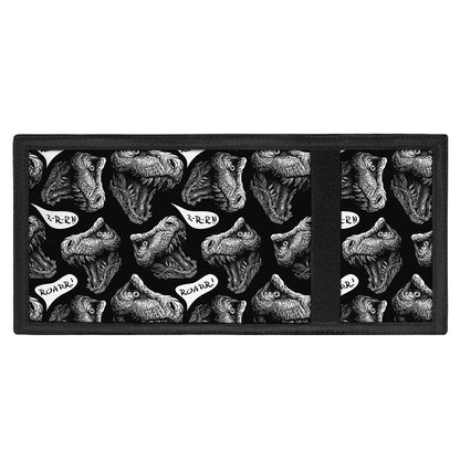 Black And White T-Rex Dinosaur Print Trifold Wallet