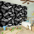 Black And White T-Rex Dinosaur Print Wall Sticker