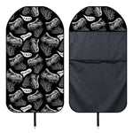 Black And White T-Rex Dinosaur Print Waterproof Car Seat Cover