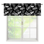 Black And White T-Rex Dinosaur Print Window Valance
