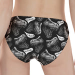 Black And White T-Rex Dinosaur Print Women's Panties