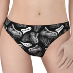 Black And White T-Rex Dinosaur Print Women's Thong