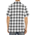 Black And White Tartan Pattern Print Aloha Shirt