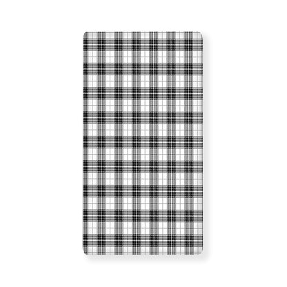 Black And White Tartan Pattern Print Baby Crib Sheet