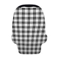Black And White Tartan Pattern Print Baby Seat Cover