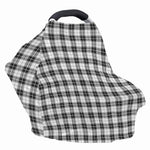 Black And White Tartan Pattern Print Baby Seat Cover