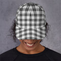 Black And White Tartan Pattern Print Baseball Cap
